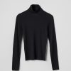 Women Fall Winter Spring Summer Basics | Jump Around Turtleneck Jet Black