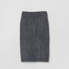 Women Fall Winter Spring Summer Basics | Mulled Wine Furry Skirt Charcoal Gray