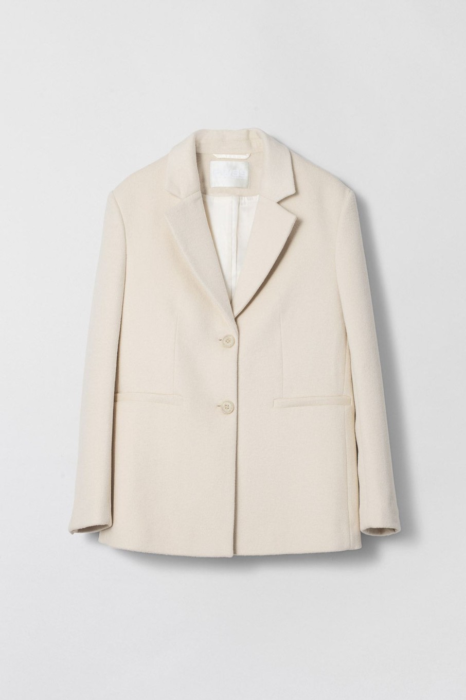 Women Fall Winter Spring Summer Coats & Jackets | Structured Wool Blazer Cream