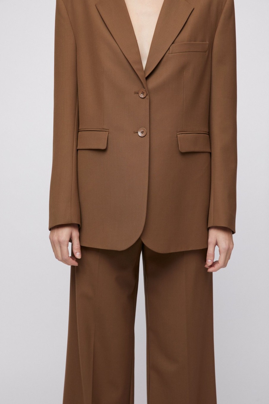 Women Fall Winter Spring Summer Tailoring | Port Oversized Blazer Port Partridge Brown