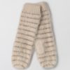 Women Fall Winter Spring Summer Basics | Montpellier Mittens Brown Cream Stripe