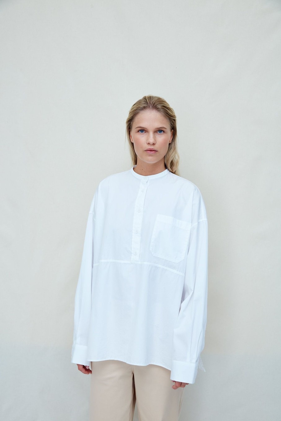 Women Fall Winter Spring Summer Basics | Aagot Bright White