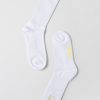 Women Fall Winter Spring Summer Socks | Embroidery Socks Bright White