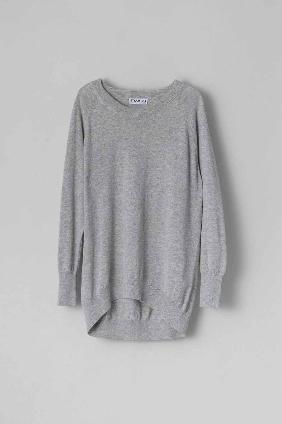 Women Fall Winter Spring Summer Basics | Goatman Light Gray Melange