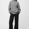 Women Fall Winter Spring Summer Basics | Julie Sweater Gray Melange