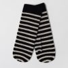 Women Fall Winter Spring Summer Mittens | Marseille Mittens Black Barley Stripe