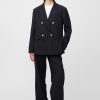 Women Fall Winter Spring Summer Coats & Jackets | Blue Line Blazer Anthracite Black