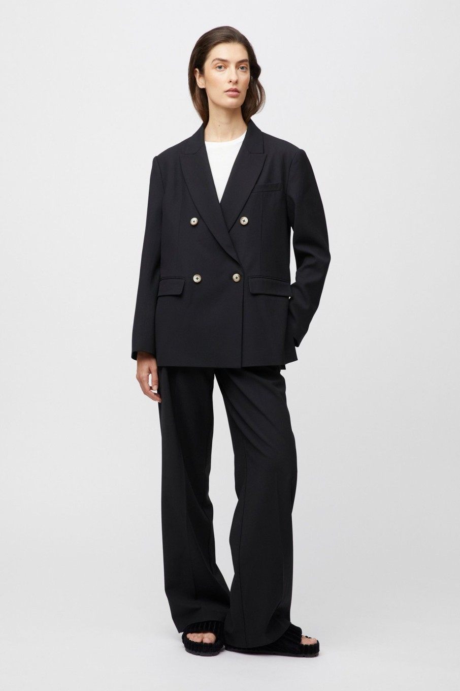 Women Fall Winter Spring Summer Coats & Jackets | Blue Line Blazer Anthracite Black