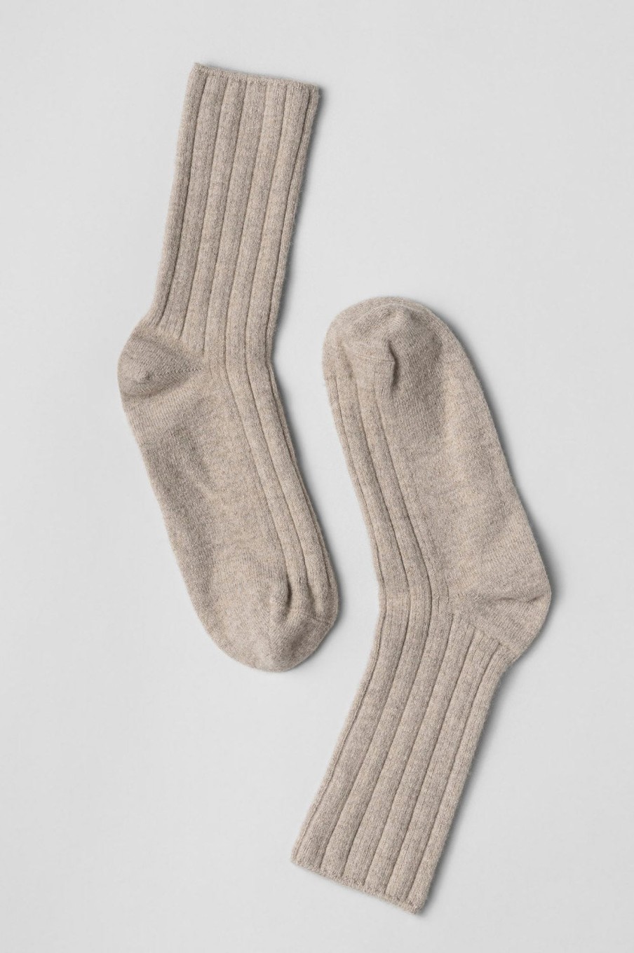 Women Fall Winter Spring Summer Basics | Amazing Cashmere Socks Oatmeal Melange