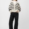 Women Fall Winter Spring Summer Basics | Mooring Cardigan Black Barley Stripe