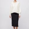 Women Fall Winter Spring Summer Basics | Bayside V-Neck Sweater Cream