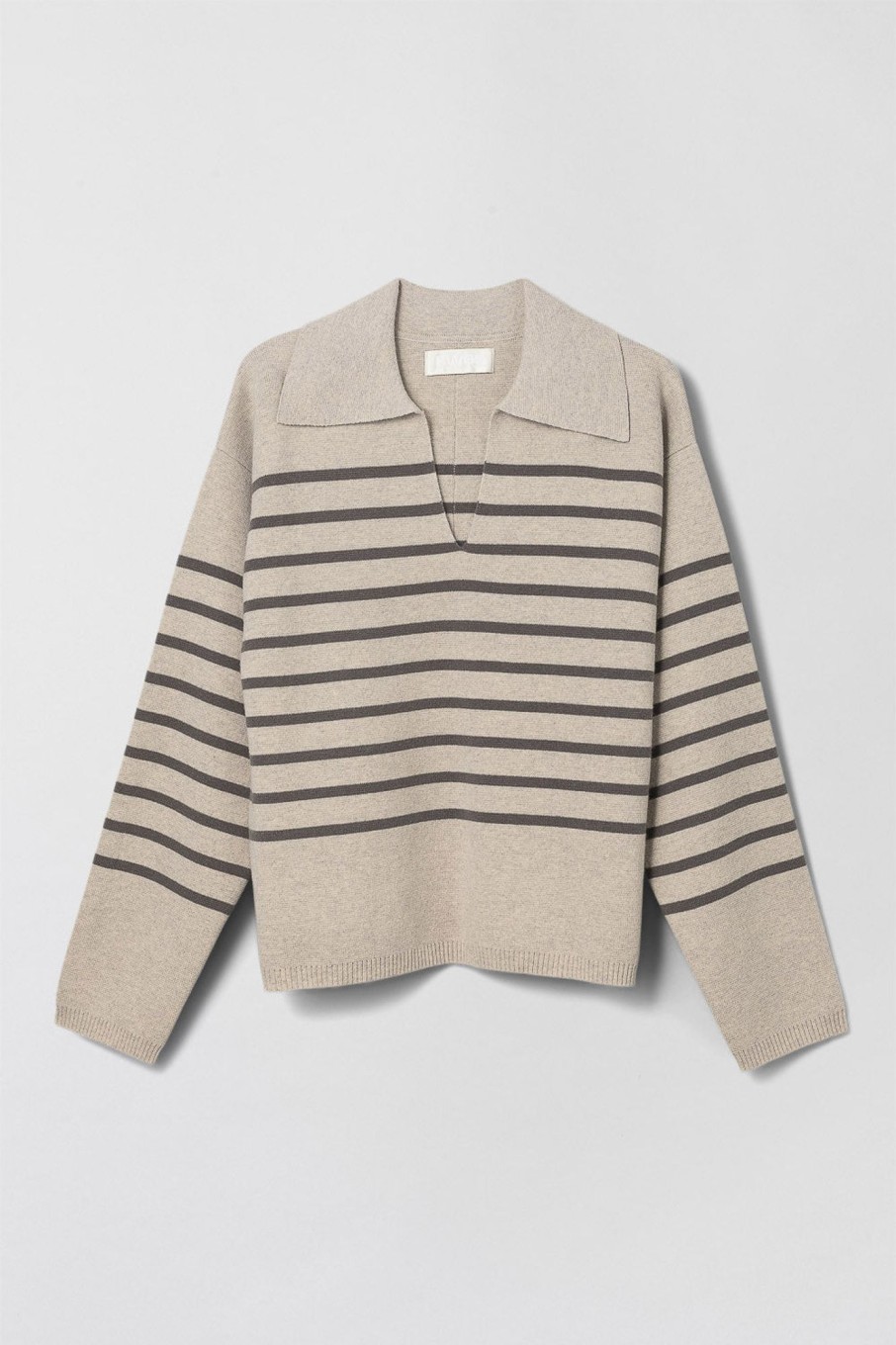 Women Fall Winter Spring Summer Sweaters & Cardigans | Storm Knit Grey Barley Stripe