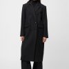 Women Fall Winter Spring Summer Basics | Florence Overcoat Jet Black