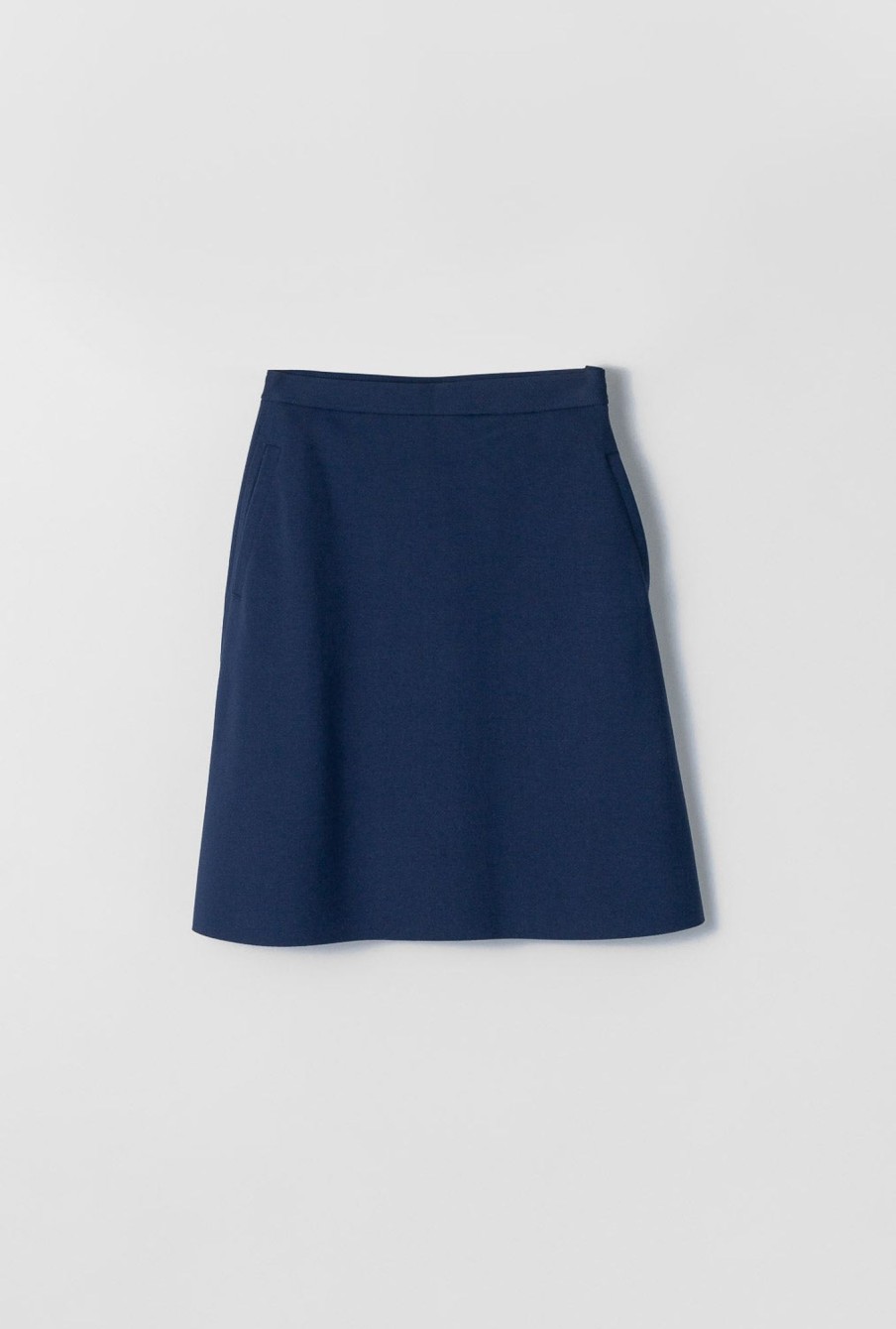 Women Fall Winter Spring Summer Basics | Anne Karin Short Skirt Navy