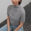 Women Fall Winter Spring Summer Tops | Waterfalls Tee Gray Melange