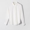 Women Fall Winter Spring Summer Tops | Left & Right Shirt Jet Stream White