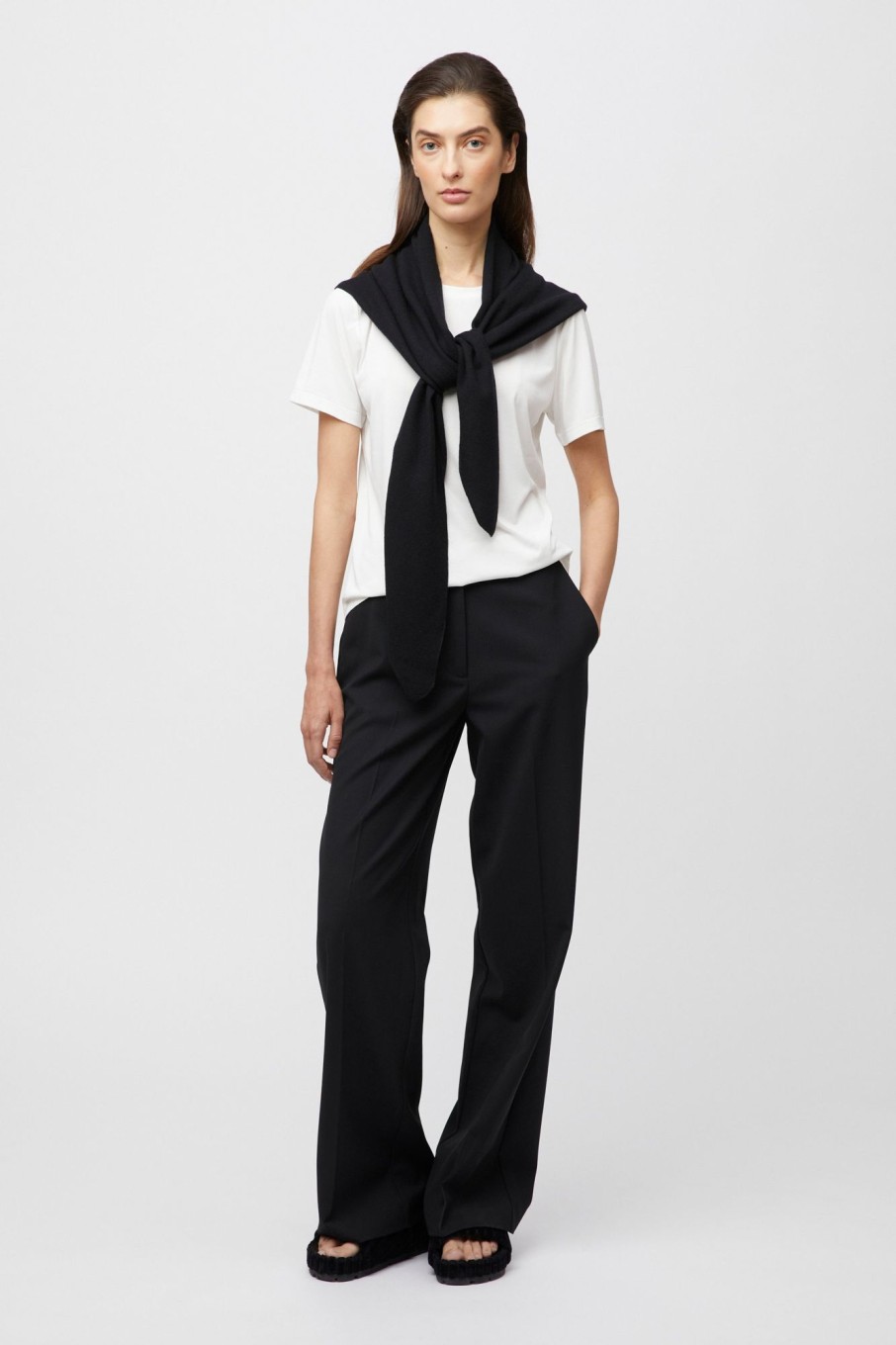 Women Fall Winter Spring Summer Basics | Paloma Tailored Trousers Anthracite Black