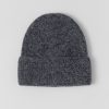 Women Fall Winter Spring Summer Basics | Twist Beanie Charcoal Gray