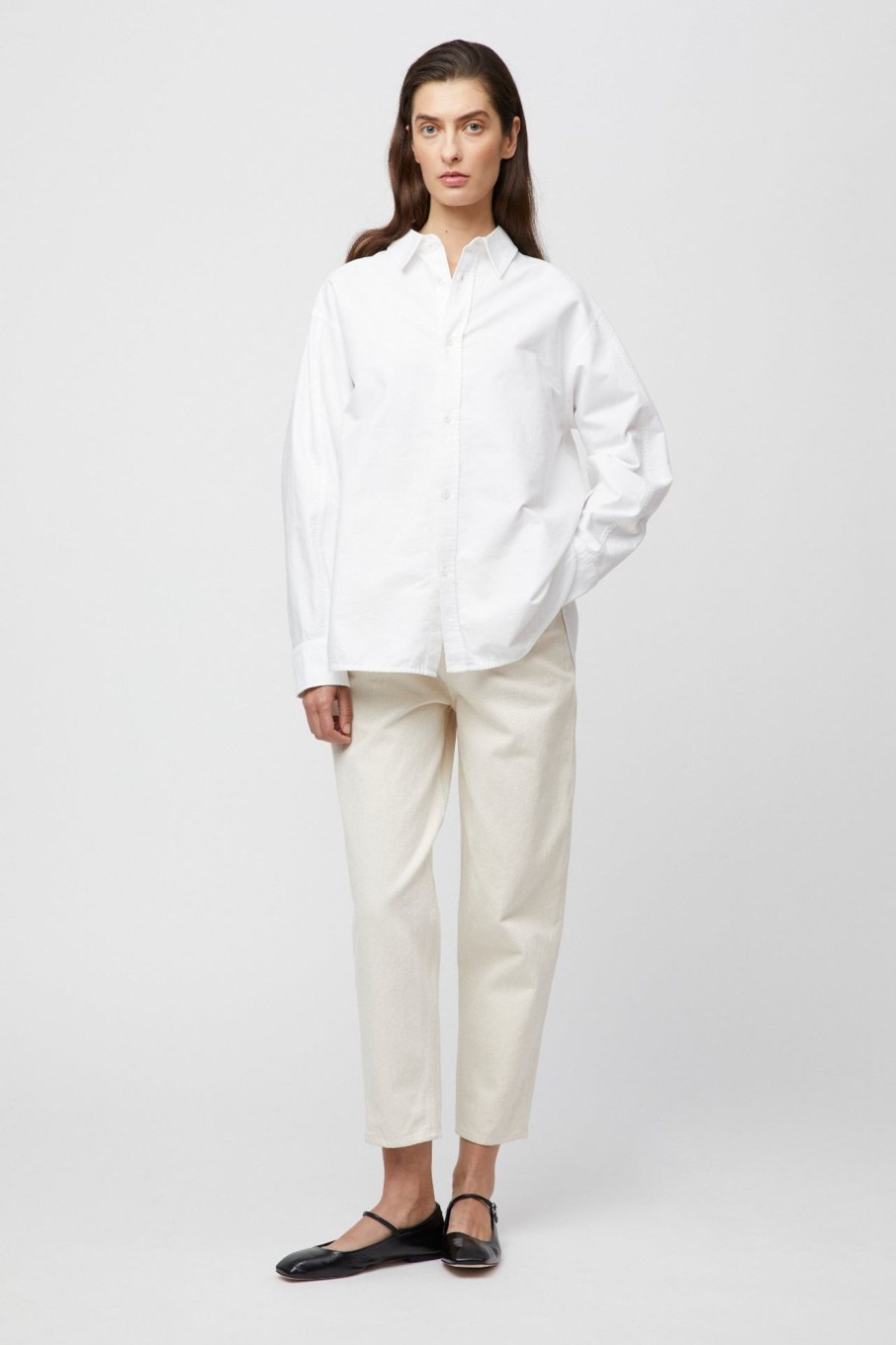 Women Fall Winter Spring Summer Shirts | Oxford Coastal Shirt Bright White