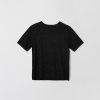 Women Fall Winter Spring Summer Tops | Metallic Wool Tee Jet Black