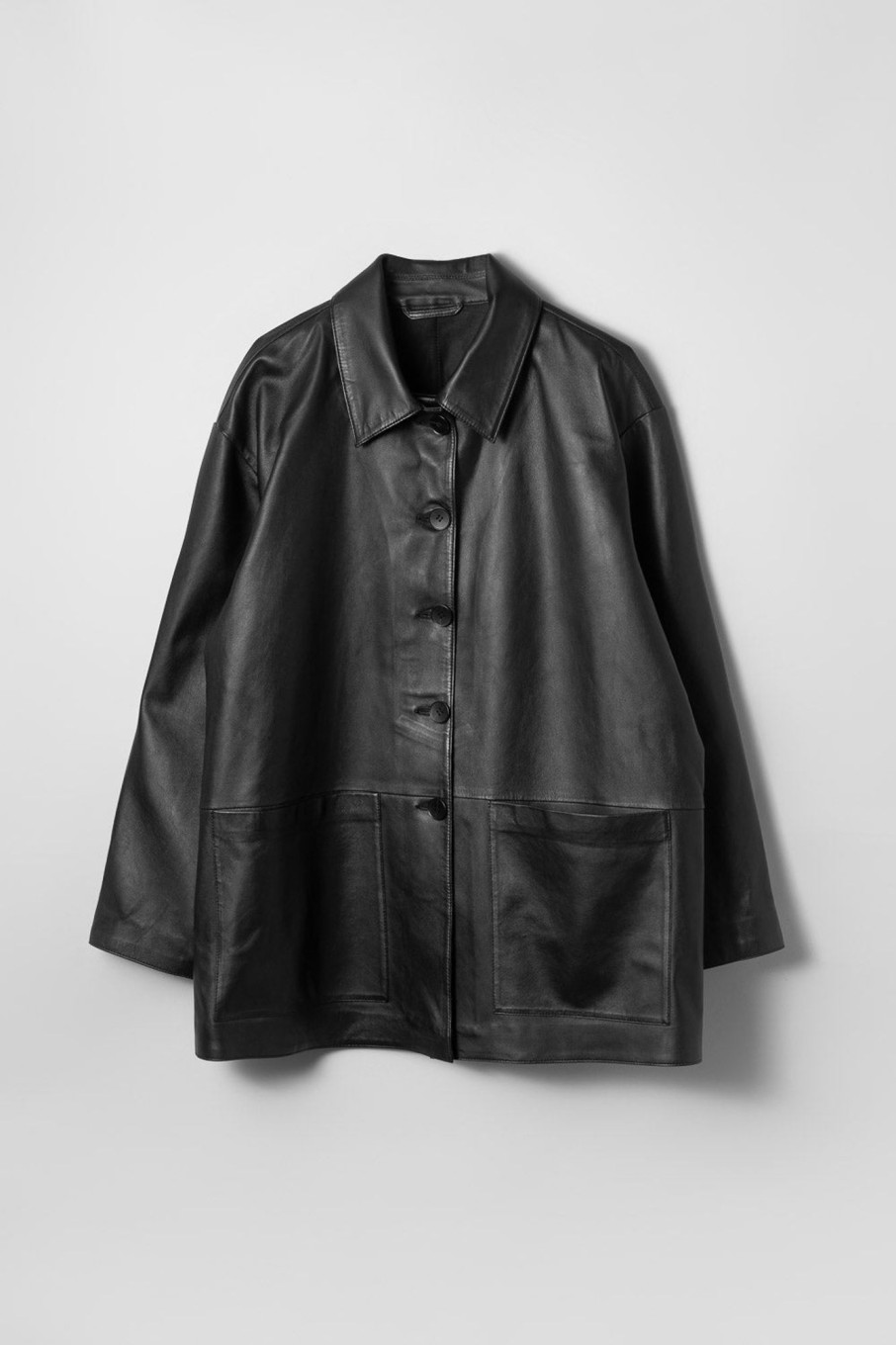 Women Fall Winter Spring Summer Coats & Jackets | Atelier Leather Jacket Jet Black