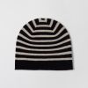 Women Fall Winter Spring Summer Basics | Marseille Beanie Black Barley Stripe