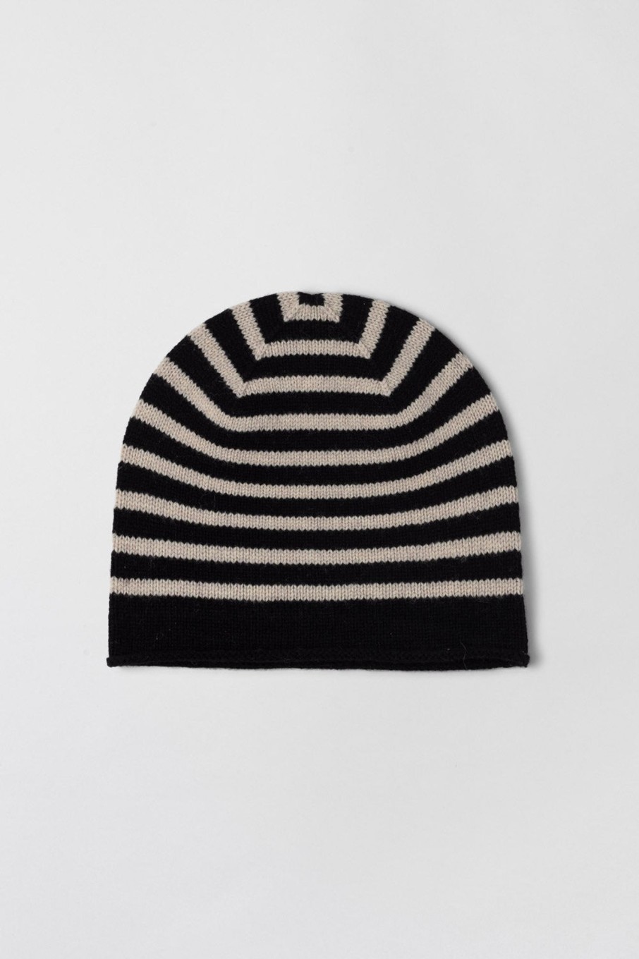 Women Fall Winter Spring Summer Basics | Marseille Beanie Black Barley Stripe