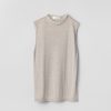 Women Fall Winter Spring Summer Tops | Waterfalls Sleeveless Knit Top Oatmeal