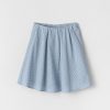 Women Fall Winter Spring Summer Basics | Luna Broderie Anglaise Skirt Dusty Blue