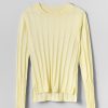 Women Fall Winter Spring Summer Basics | Ever Ours Ribbed Knit Top Yellow Pear