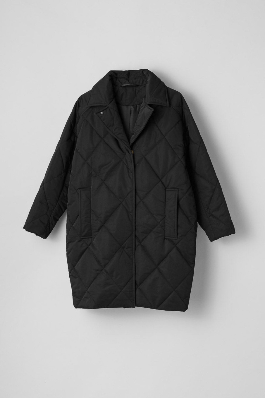 Women Fall Winter Spring Summer Basics | Falling Quilt Anthracite Black