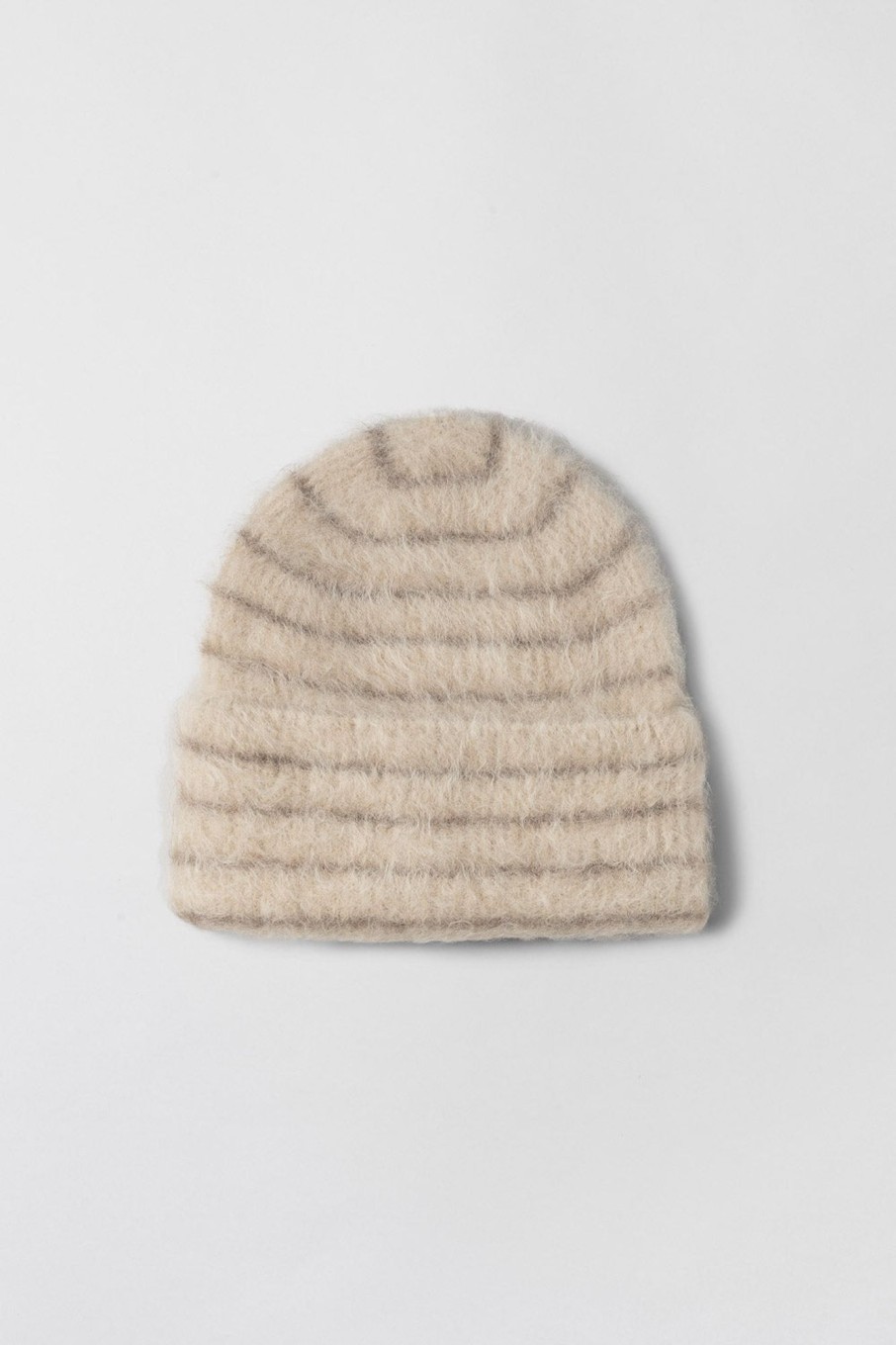 Women Fall Winter Spring Summer Hats | Montpellier Beanie Brown Cream Stripe