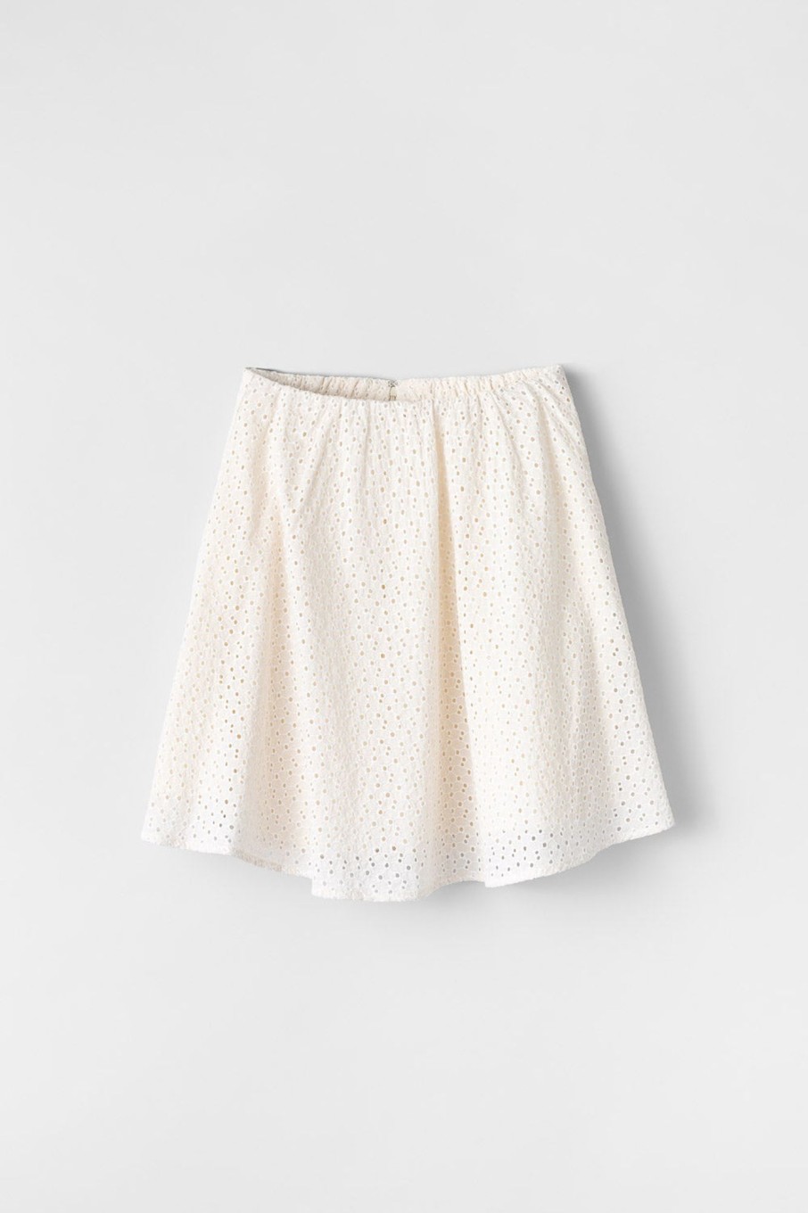 Women Fall Winter Spring Summer Basics | Luna Broderie Anglaise Skirt Moonbeam