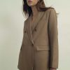 Women Fall Winter Spring Summer Basics | Tailored Suit Jacket Dusty Olive