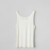 Women Fall Winter Spring Summer Basics | Mujo Singlet Jet Stream White