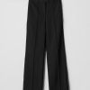 Women Fall Winter Spring Summer Basics | Tailored Wool Flares Anthracite Black