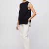 Women Fall Winter Spring Summer Tops | Shade Knitted Tank Jet Black