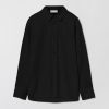 Women Fall Winter Spring Summer Shirts | Oxford Coastal Shirt Jet Black