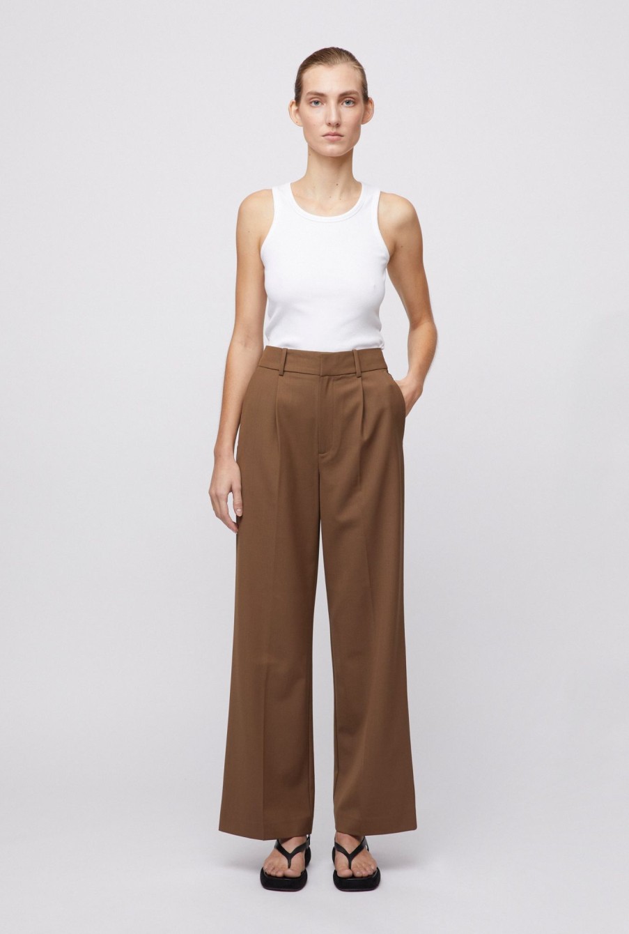 Women Fall Winter Spring Summer Tailoring | Starboard Tailored Trousers Partridge Brown