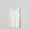 Women Fall Winter Spring Summer Tops | Mujo Singlet Jet Stream White