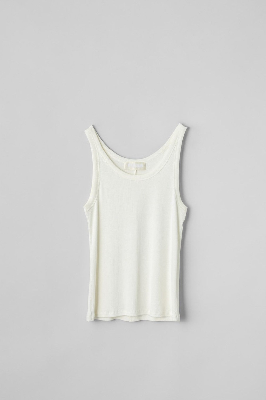 Women Fall Winter Spring Summer Tops | Mujo Singlet Jet Stream White