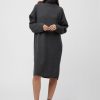 Women Fall Winter Spring Summer Basics | Central Park Turtleneck Dress Graphite