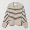 Women Fall Winter Spring Summer Basics | Storm Knit Grey Barley Stripe