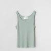 Women Fall Winter Spring Summer Basics | Mujo Singlet Green Milieu