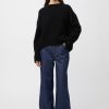 Women Fall Winter Spring Summer Basics | Boucle Cocoon Roundneck Jet Black