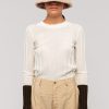 Women Fall Winter Spring Summer Basics | Ever Ours Ribbed Knit Top Papyrus Block