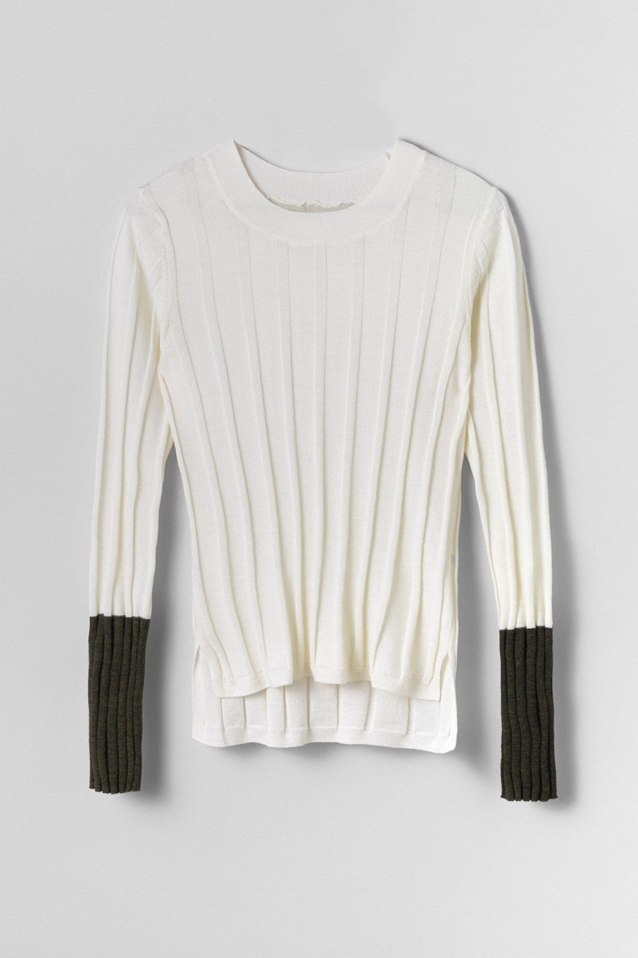 Women Fall Winter Spring Summer Basics | Ever Ours Ribbed Knit Top Papyrus Block