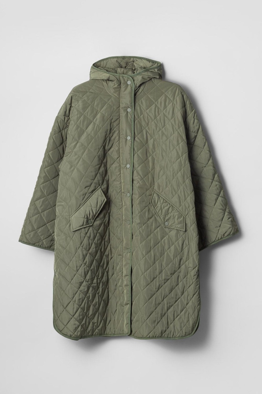 Women Fall Winter Spring Summer Basics | Afterski Poncho Dusty Olive