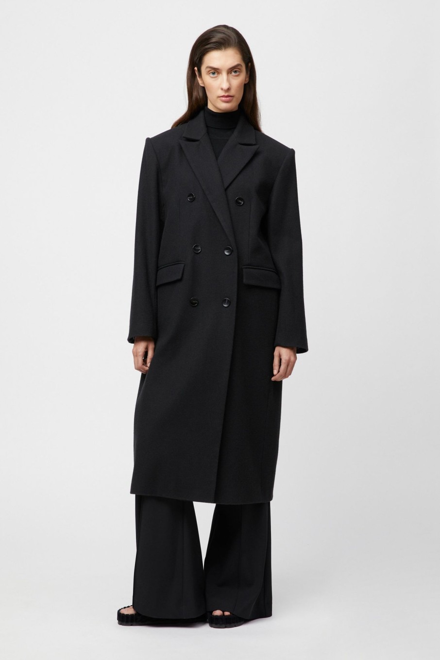 Women Fall Winter Spring Summer Coats & Jackets | Florence Overcoat Jet Black