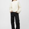 Women Fall Winter Spring Summer Sweaters & Cardigans | Boucle Cocoon Roundneck Cream